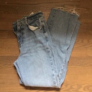 Zara Blue Straight Leg Denim Jeans